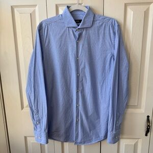 Boss Hugo Boss Slim Fit Embroidered Button Down Dress Shirt Mens Size 15.5 39